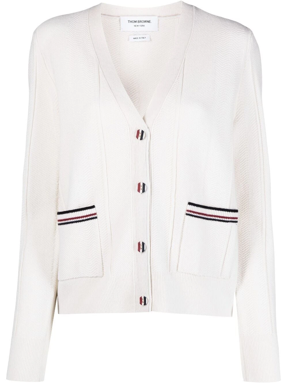 Cheap β¨ Thom Browne Wide stripe mixed stitch cardigan cardigans of women π 1 Thom Browne wide stripe mixed stitch cardigan