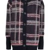 Thom Browne check-pattern cardi-coat
