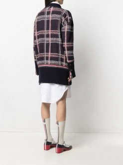 Budget βοΈ Thom Browne Check pattern cardi coat cardi-coats of women π 8 Thom Browne check-pattern cardi-coat
