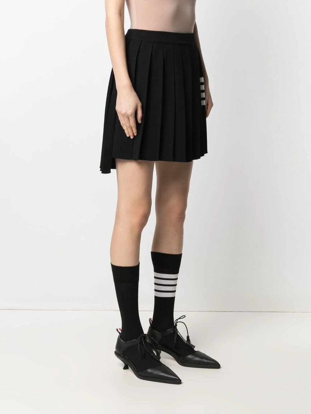 Promo 🧨 Thom Browne 4 Bar stripe knitted skirt pleated skirts of women ❤️ 3 Thom Browne 4-Bar stripe knitted skirt