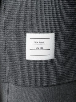 Thom Browne waffle-knit polo top