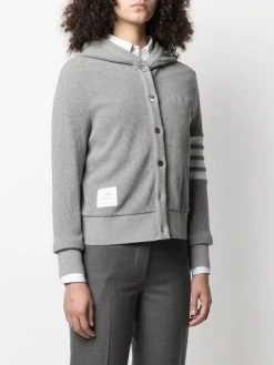 Thom Browne knitted hoodie cardigan