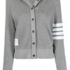 Thom Browne knitted hoodie cardigan