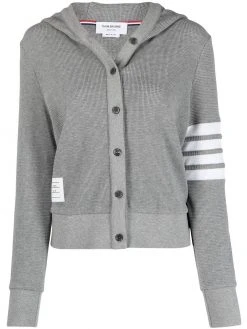 Thom Browne knitted hoodie cardigan