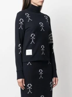Buy β Thom Browne Mrs. Thom icon jumper knitted sweaters of women π 7 Thom Browne Mrs. Thom-icon jumper