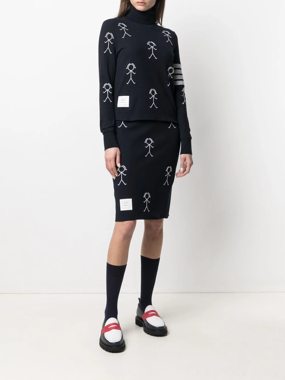 Buy β Thom Browne Mrs. Thom icon jumper knitted sweaters of women π 2 Thom Browne Mrs. Thom-icon jumper