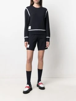 Thom Browne RWB-stripe track shorts