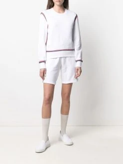 Thom Browne RWB-stripe track shorts