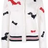 Thom Browne Hector-motif mesh cardigan