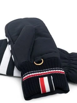 Thom Browne 4-Bar stripe mittens