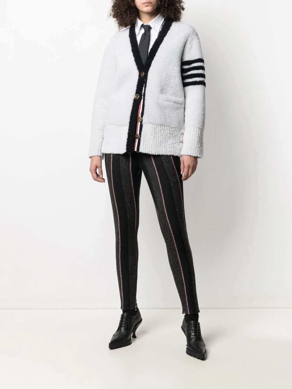Cheap π Thom Browne Vertical stripe leggings of women π 2 Thom Browne vertical-stripe leggings