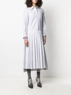 Hot Sale ✨ Thom Browne Pinstriped pleated shirt👏 dress day🤩 dresses of women ✨ 9 Thom Browne pinstriped pleated shirt dress