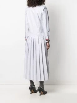 Hot Sale ✨ Thom Browne Pinstriped pleated shirt👏 dress day🤩 dresses of women ✨ 10 Thom Browne pinstriped pleated shirt dress