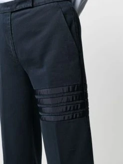 Thom Browne 4-Bar stripe cropped trousers