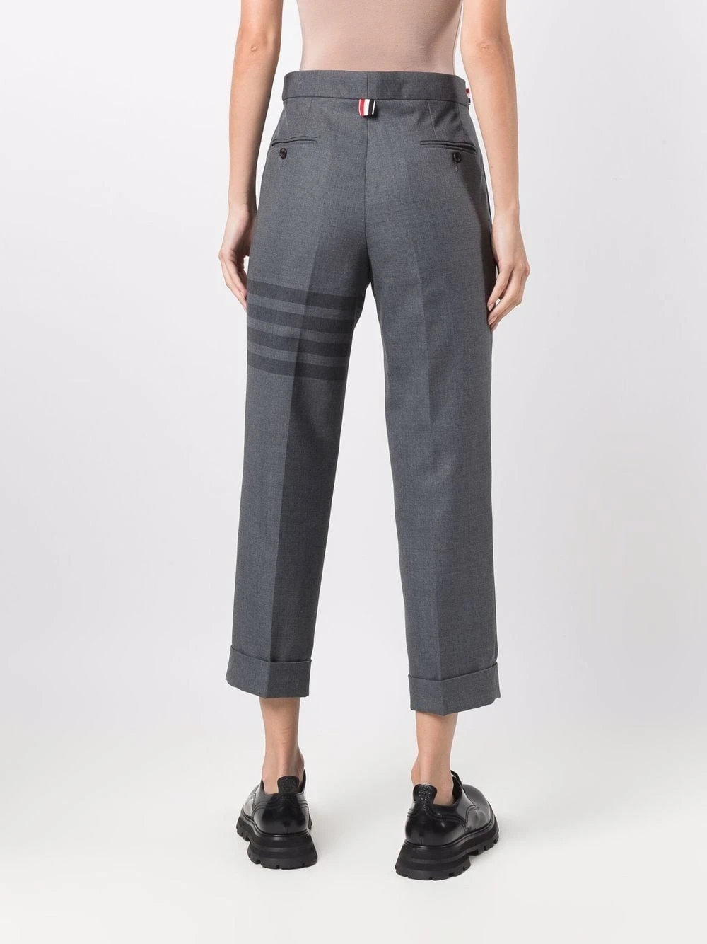 Top 10 ⌛ Thom Browne 4 Bar cropped trousers cropped pants of women ⌛ 4 Thom Browne 4-Bar cropped trousers