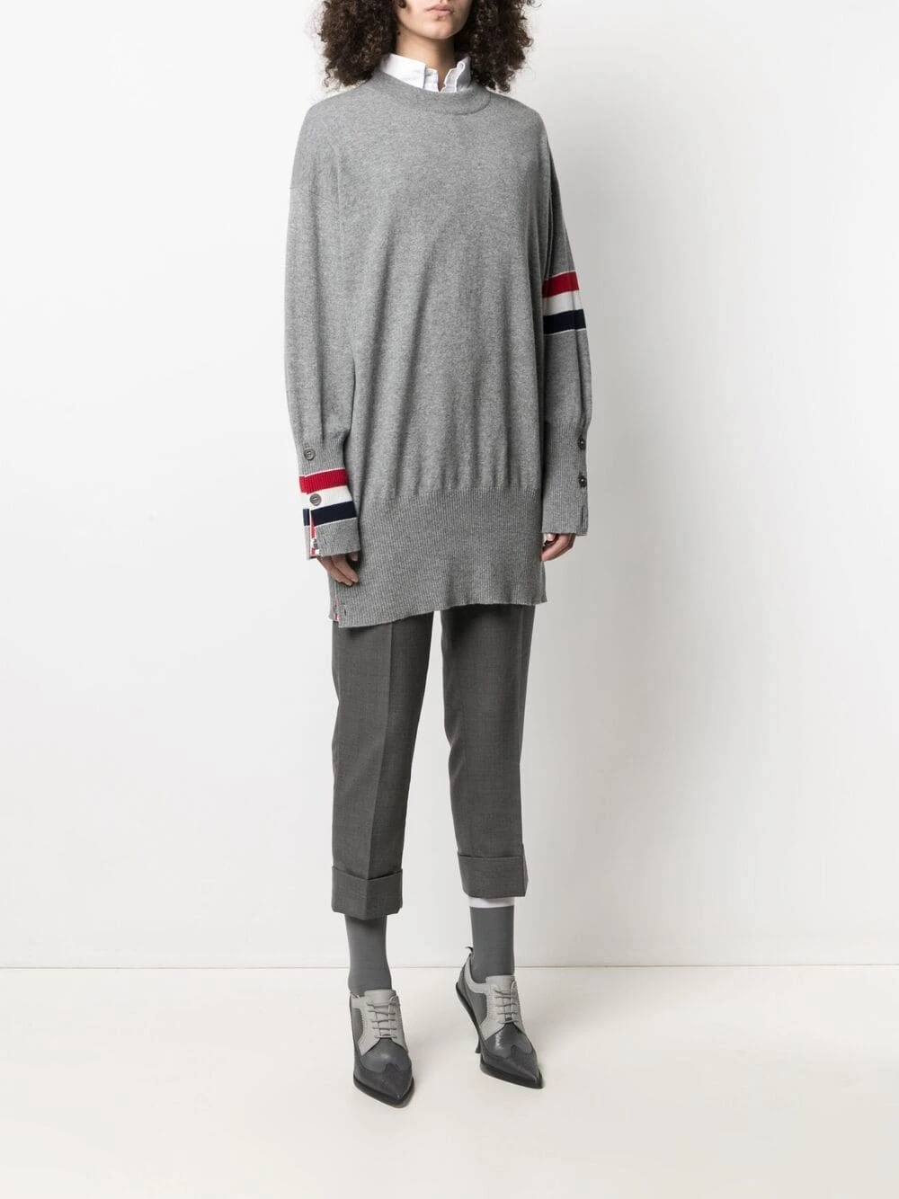 Buy ✔️ Thom Browne RWB stripe jumper knitted sweaters of women 🧨 3 Thom Browne RWB-stripe jumper