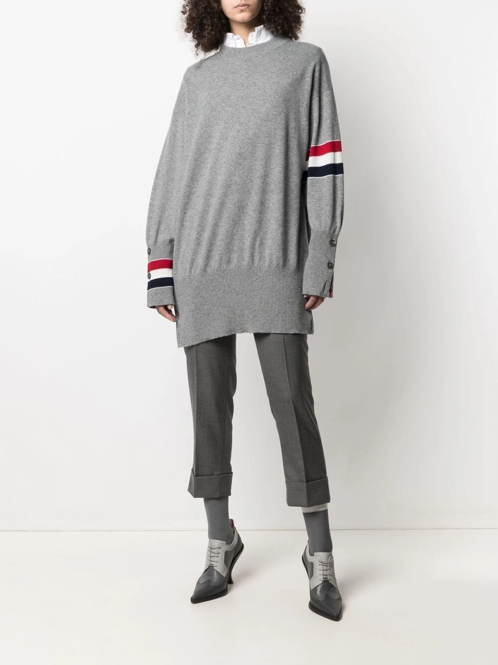 Buy ✔️ Thom Browne RWB stripe jumper knitted sweaters of women 🧨 2 Thom Browne RWB-stripe jumper