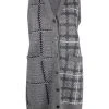 Thom Browne sleeveless checked cardi-coat
