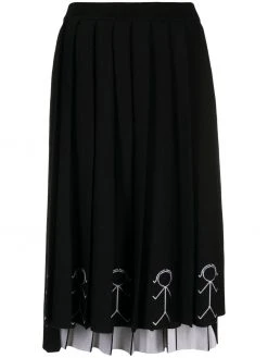 Thom Browne embroidered pleated skirt