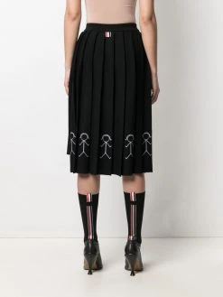 Thom Browne embroidered pleated skirt