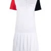Thom Browne colour-block pleated polo dress