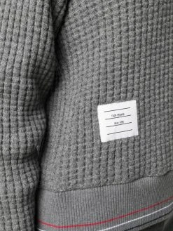 Thom Browne waffle-knit polo jumper
