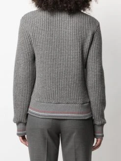Thom Browne waffle-knit polo jumper