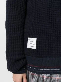 Thom Browne waffle-knit roll-neck jumper
