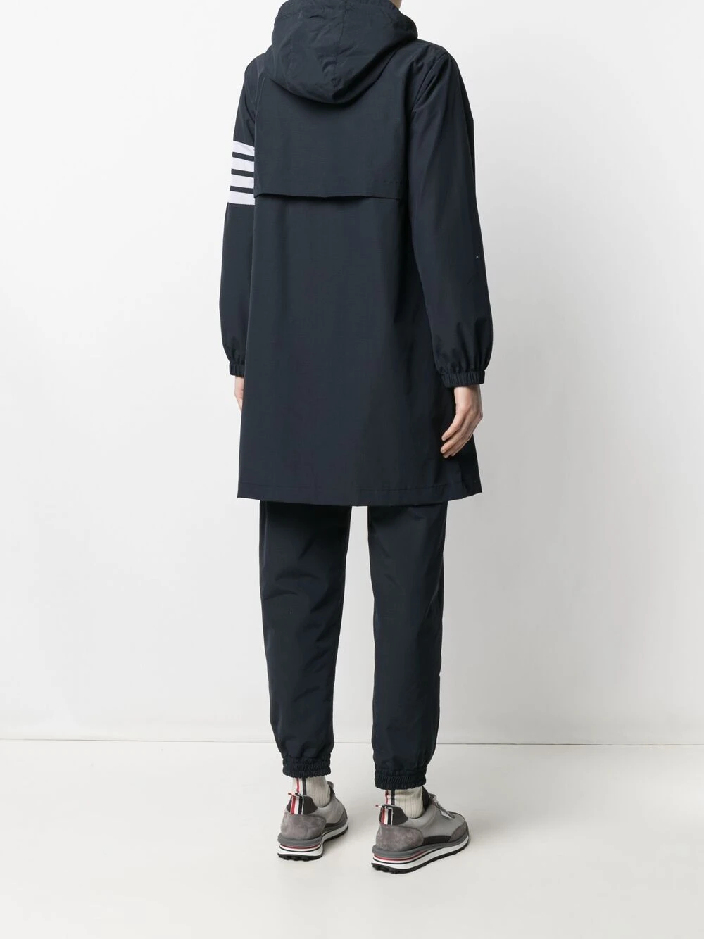 Best deal π Thom Browne 4 Bar Stripe hooded raincoat lightweight jackets of women β 4 Thom Browne 4-Bar Stripe hooded raincoat