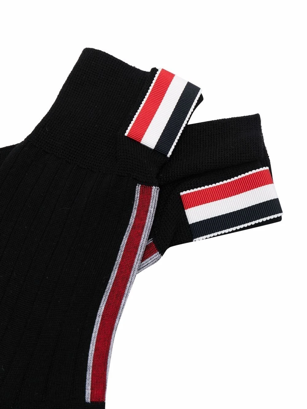 Budget 𧨠Thom Browne Grosgrain trim ankle socks of women π 2 Thom Browne grosgrain-trim ankle socks