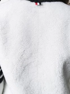 Thom Browne 4-Bar stripe shearling cardigan