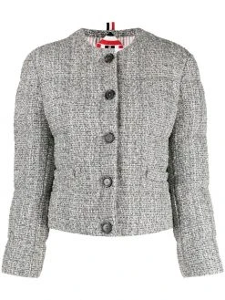 Thom Browne down-feather tweed sports jacket