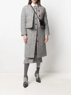 Thom Browne tweed cardigan overcoat