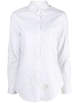 Thom Browne logo-patch shirt