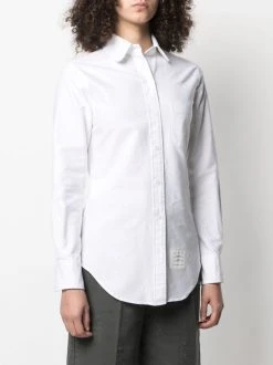 Thom Browne logo-patch shirt