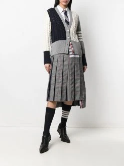 Thom Browne 4-Bar cable-knit cardigan