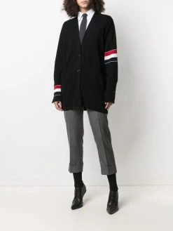 Thom Browne RWB stripe cashmere cardigan