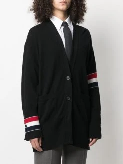 Thom Browne RWB stripe cashmere cardigan