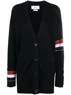Thom Browne RWB stripe cashmere cardigan