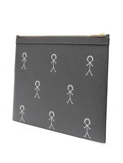 Best Pirce π Thom Browne Stick figure print clutch bag clutch bags of women π 7 Thom Browne stick figure-print clutch bag
