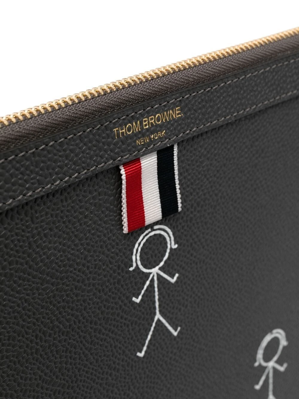 Best Pirce π Thom Browne Stick figure print clutch bag clutch bags of women π 4 Thom Browne stick figure-print clutch bag