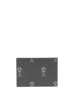 Thom Browne graphic-print grosgrain-loop cardholder