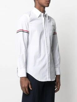 Thom Browne RWB stripe detail sleeve shirt