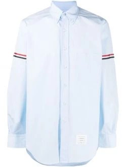 Thom Browne RWB-stripe long-sleeve shirt