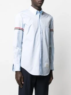 Thom Browne RWB-stripe long-sleeve shirt