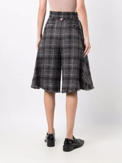 Thom Browne plaid-check knee-length shorts