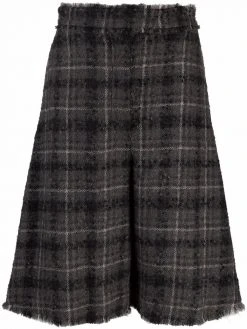 Thom Browne plaid-check knee-length shorts