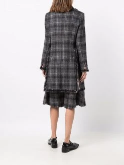 Thom Browne checked single-breasted coat