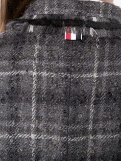 Thom Browne checked single-breasted coat