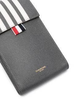 Thom Browne four-bar stripe phone bag